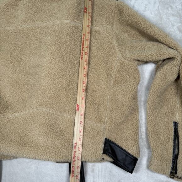 NWT Polo Ralph Lauren Sherpa Camel Leather Jacket Women’s Plus Size 2X XXL - Picture 9 of 10